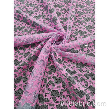 Nylon Cotton Rayon Star Pola Cord Lace Fabric